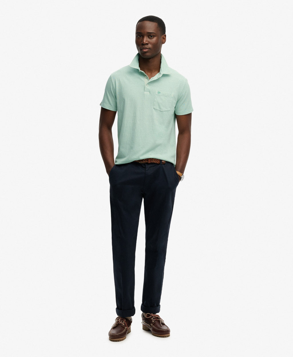 Classic Cotton Linen Polo Shirt