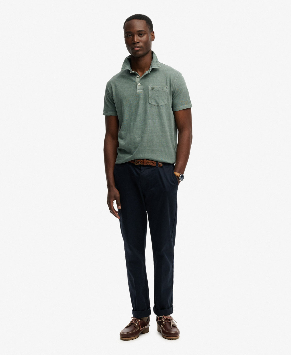 Classic Cotton Linen Polo Shirt