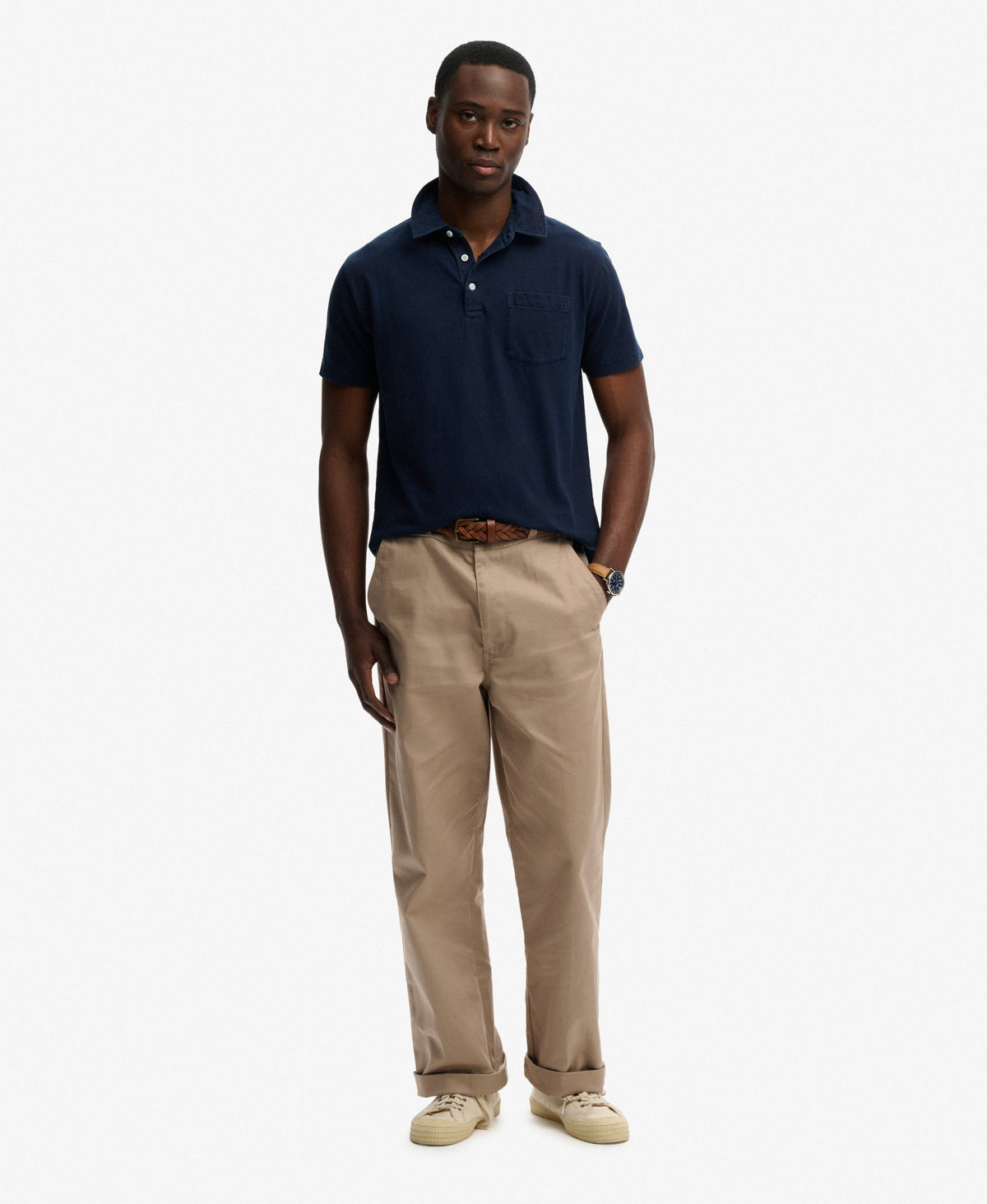 Classic Cotton Linen Polo Shirt