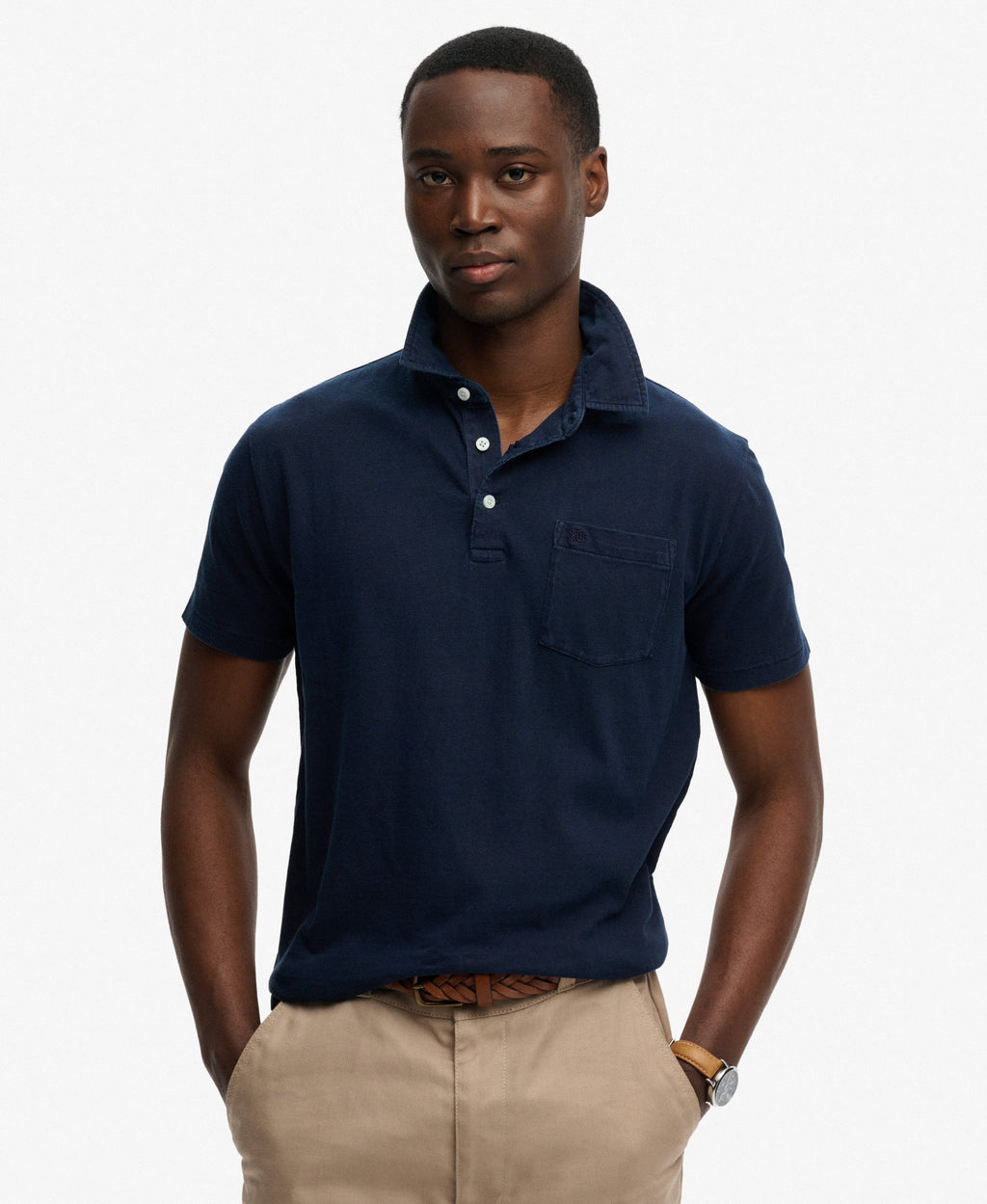 Classic Cotton Linen Polo Shirt