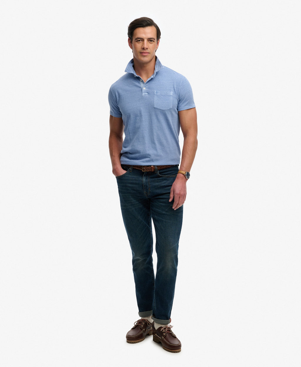 Classic Cotton Linen Polo Shirt