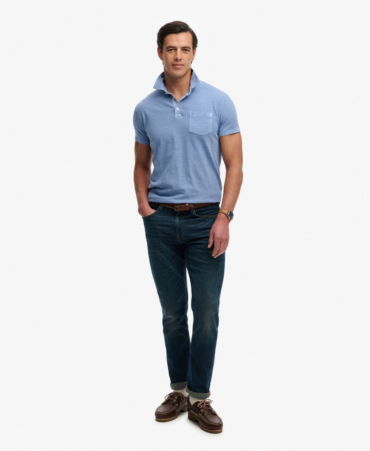 Classic Cotton Linen Polo Shirt
