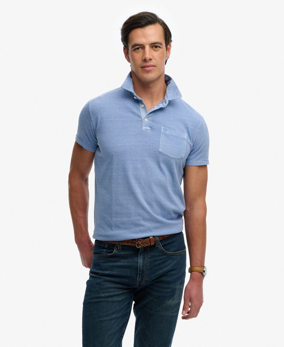 Classic Cotton Linen Polo Shirt