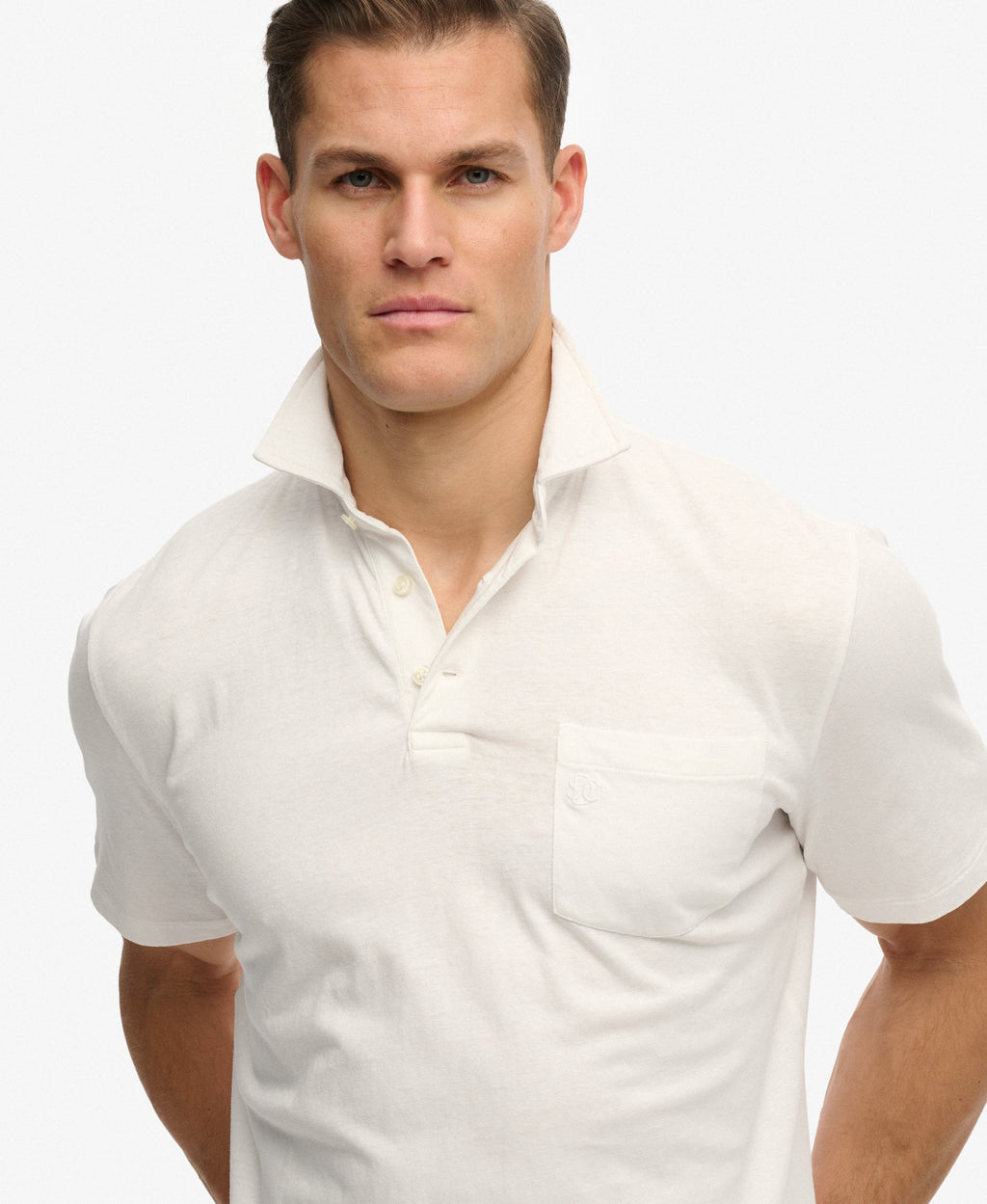 Classic Cotton Linen Polo Shirt