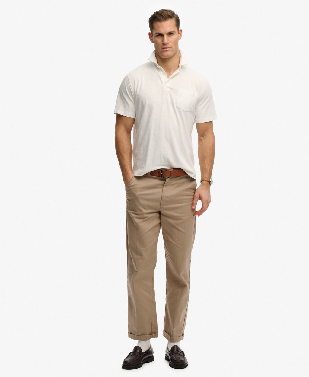 Classic Cotton Linen Polo Shirt