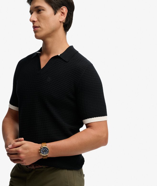 Johnny Collar Knitted Polo