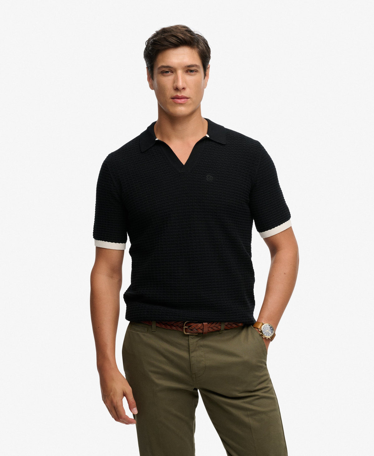 Johnny Collar Knitted Polo