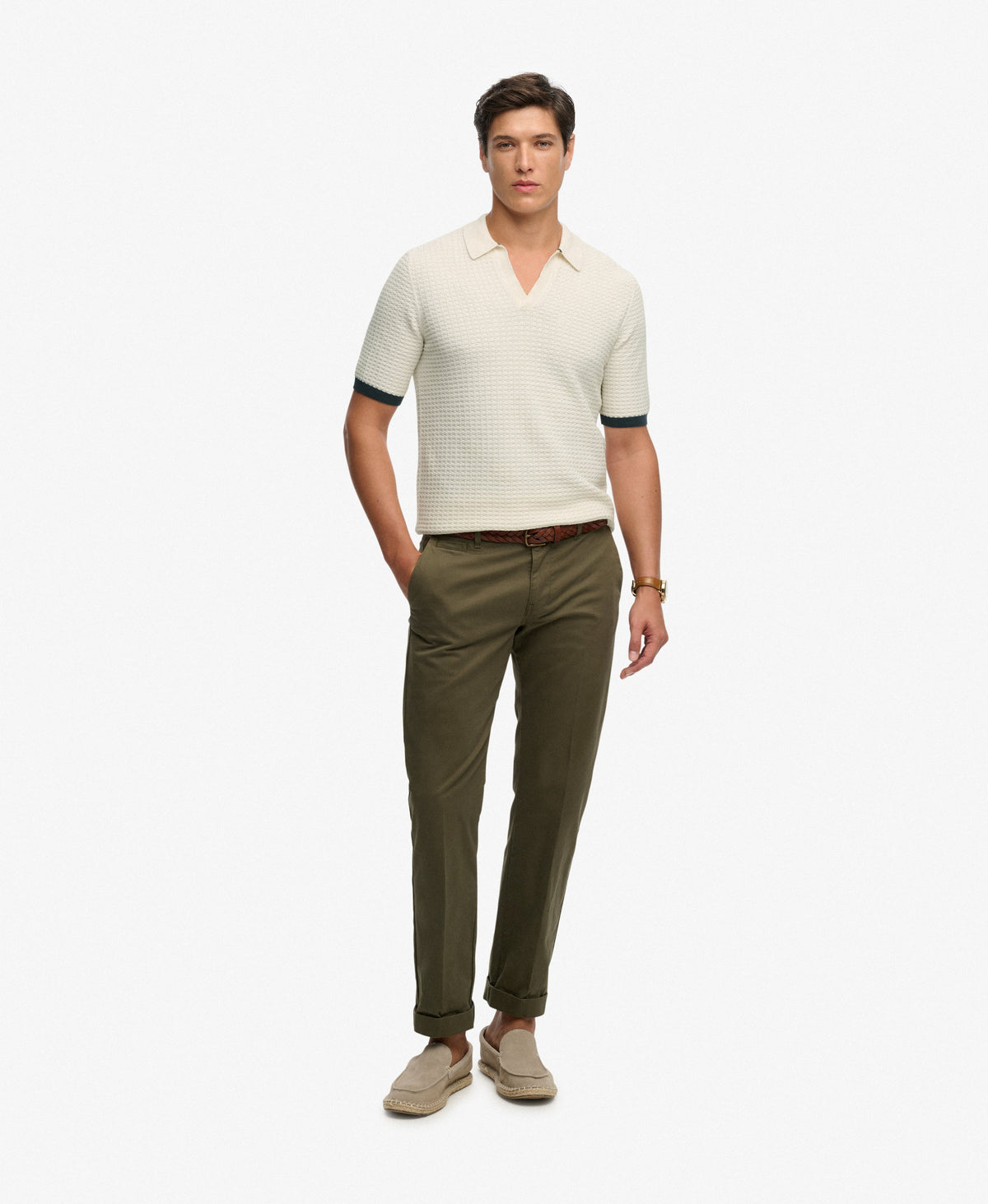 Johnny Collar Knitted Polo