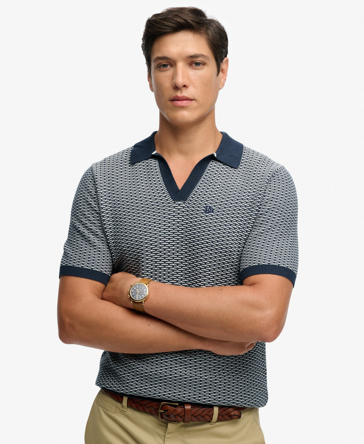 Johnny Collar Knitted Polo