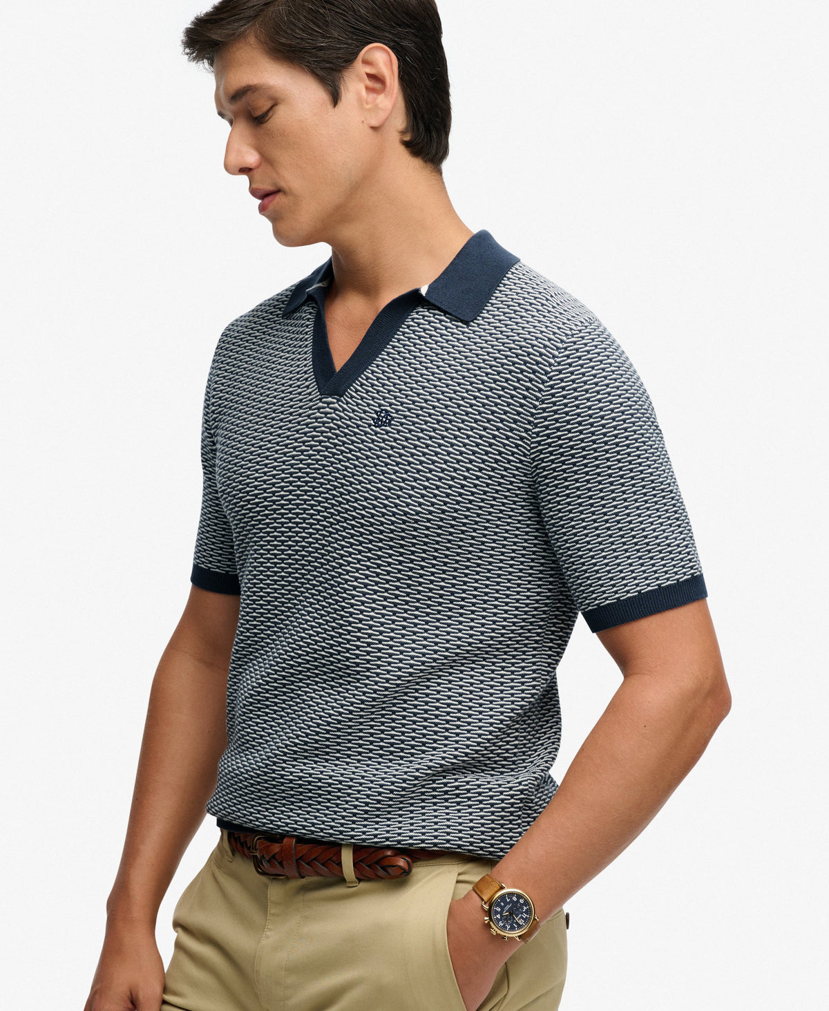 Johnny Collar Knitted Polo