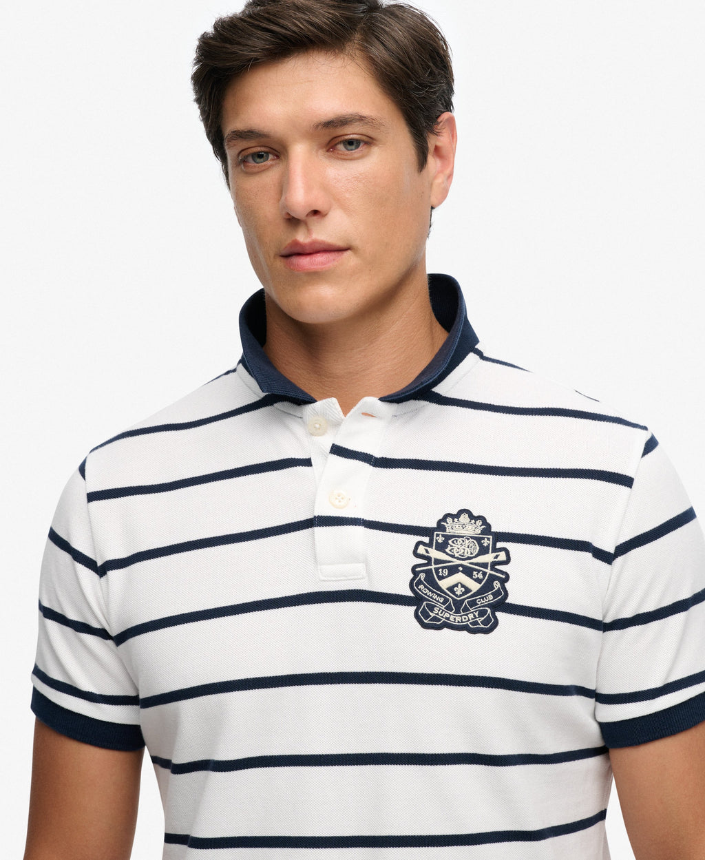 Crest Stripe Polo Shirt