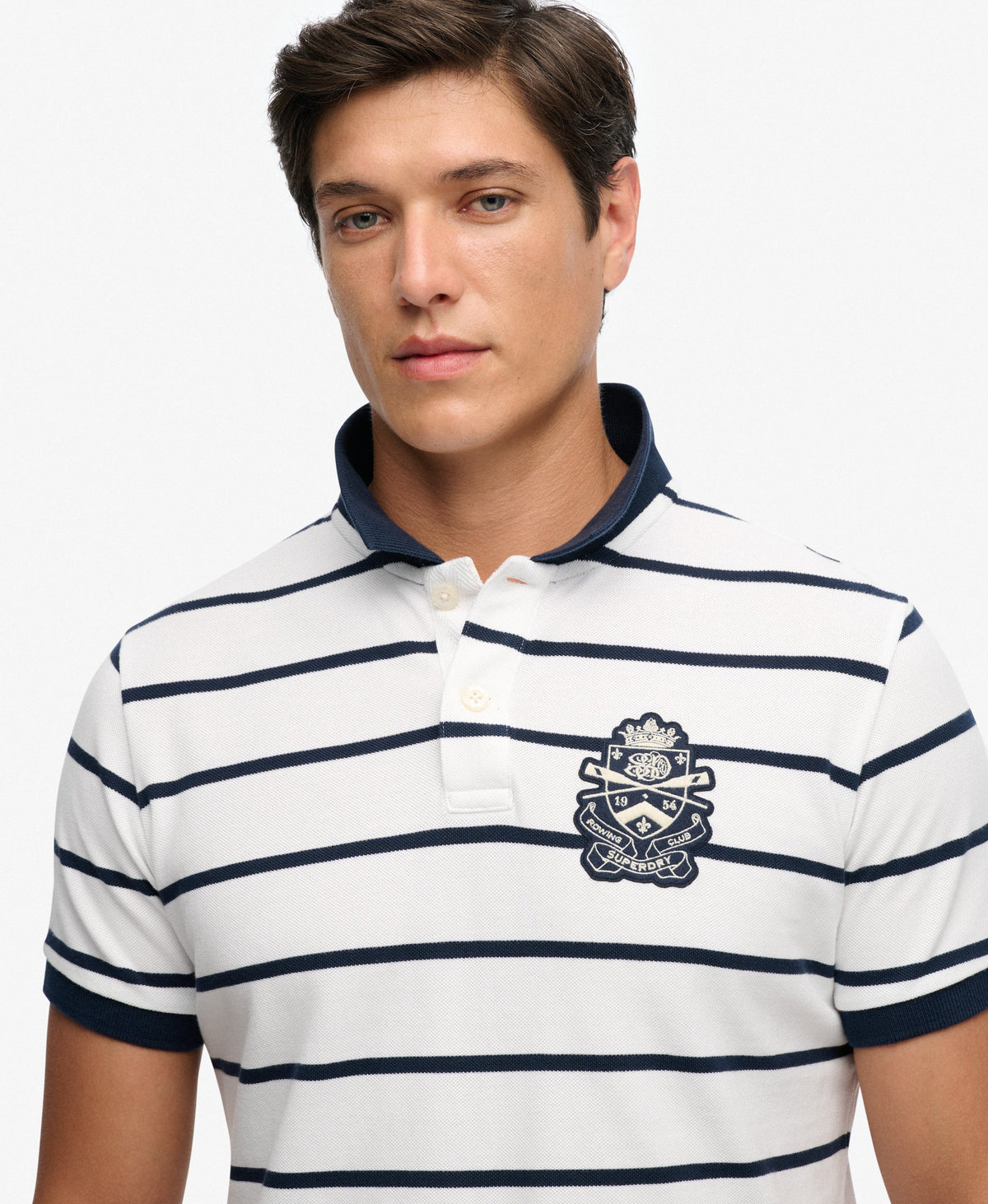 Crest Stripe Polo Shirt