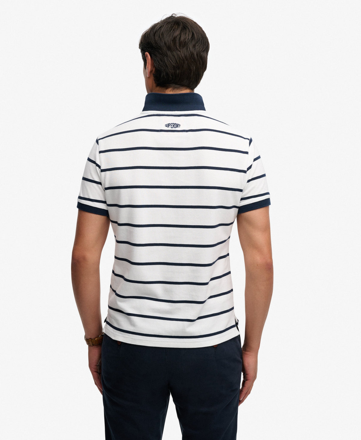 Crest Stripe Polo Shirt