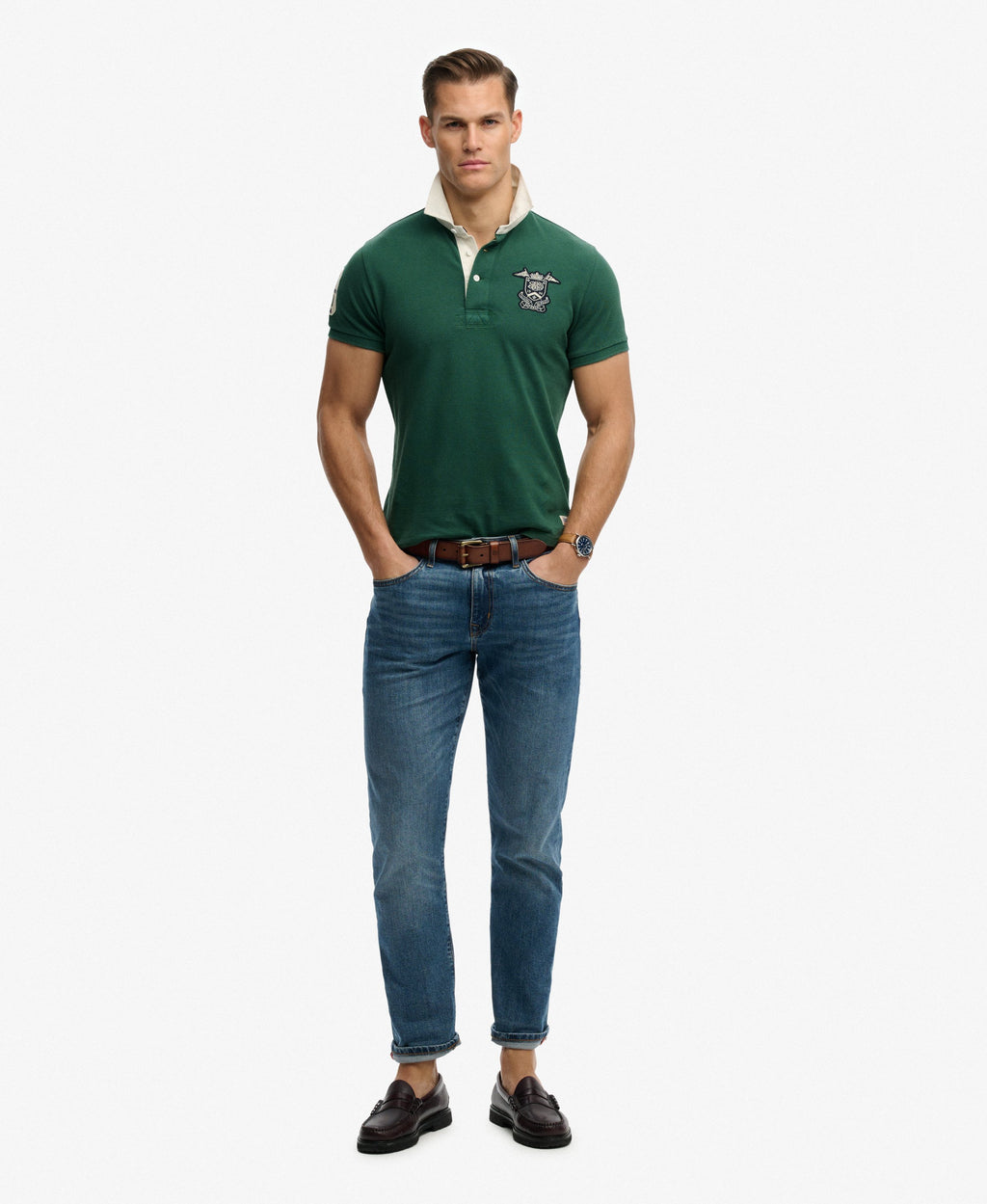 Vintage Pique Rugby Polo Shirt