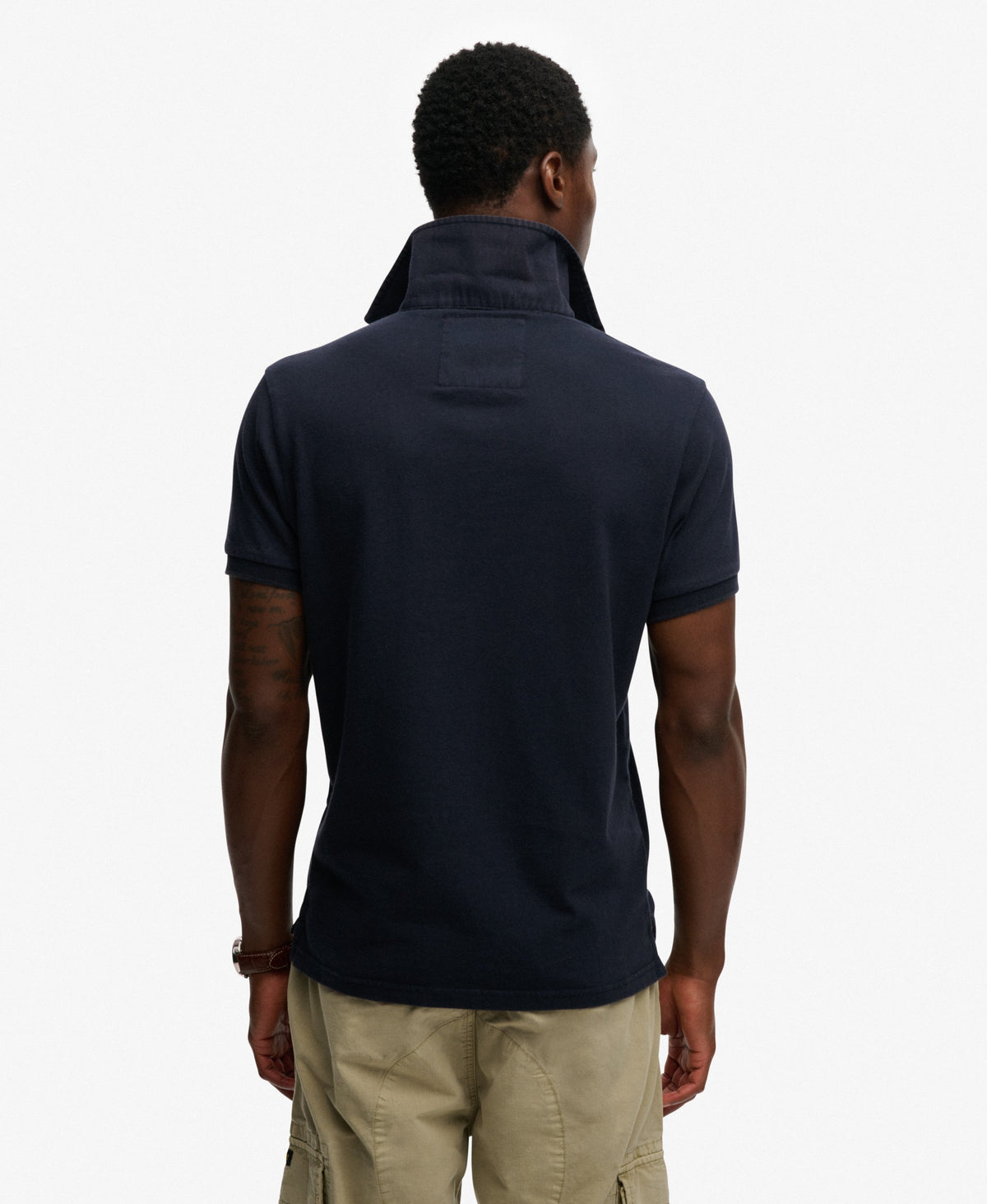 Double Emblem Jersey Short Sleeve Rugby Polo Top