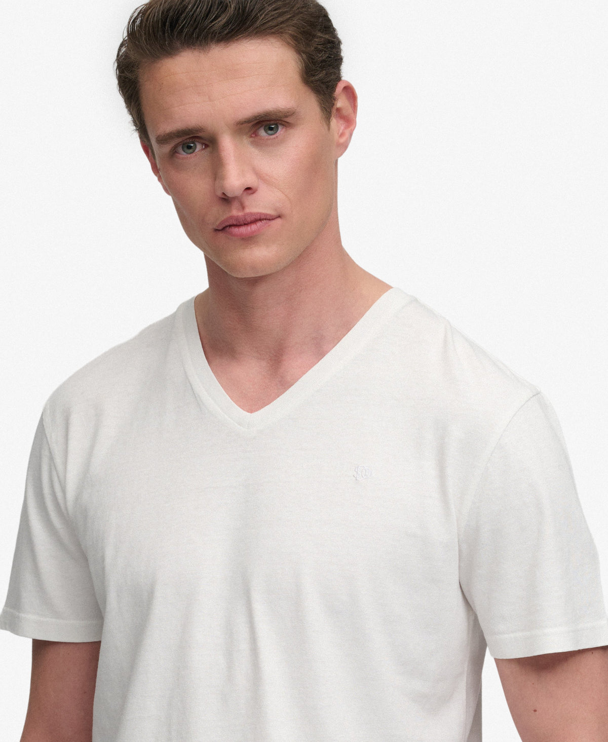 Classic Cotton Linen V-Neckline T-Shirt