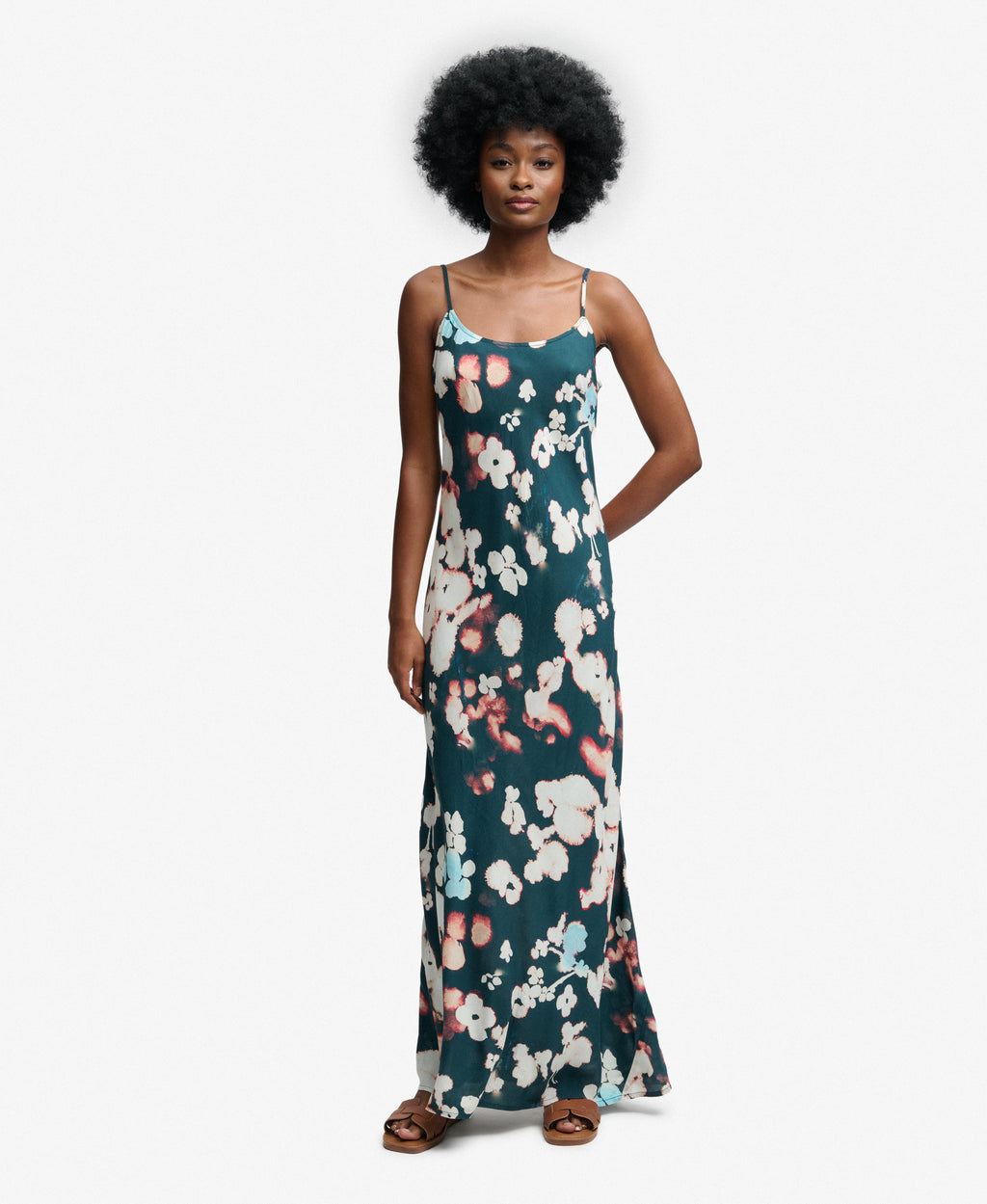 Printed Maxi Slip Dress
