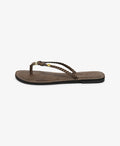 Faux Leather Braided Flip Flops