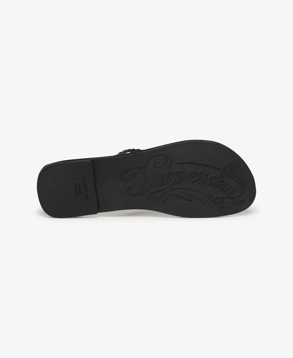 Faux Leather Braided Flip Flops