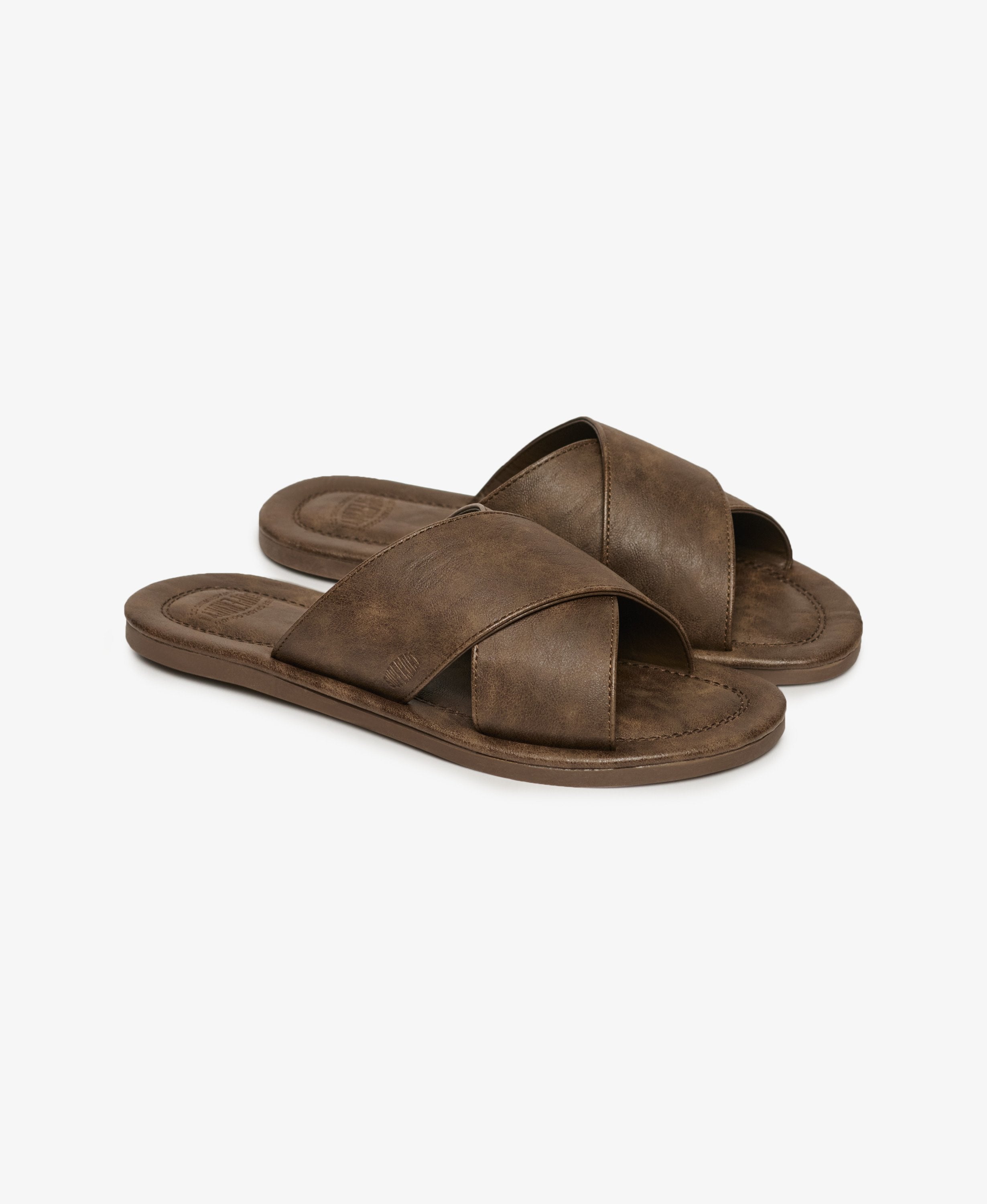 Vintage Cross Strap Slides