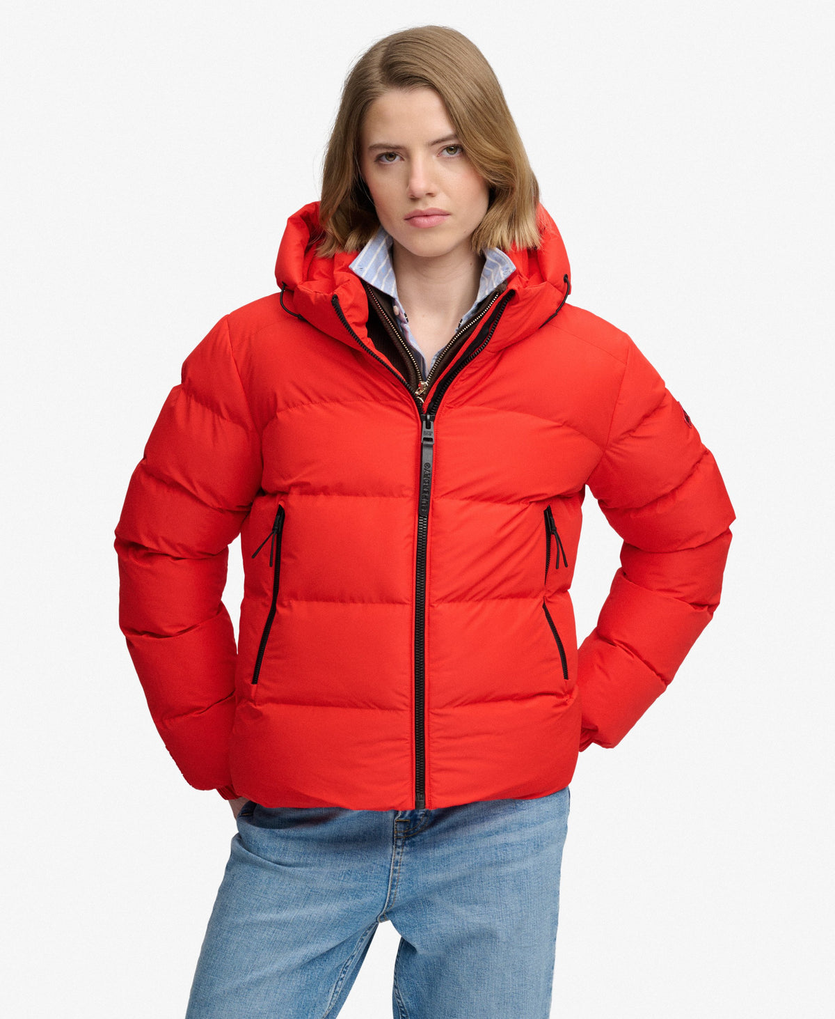 Hooded Sports Puffer Jacket