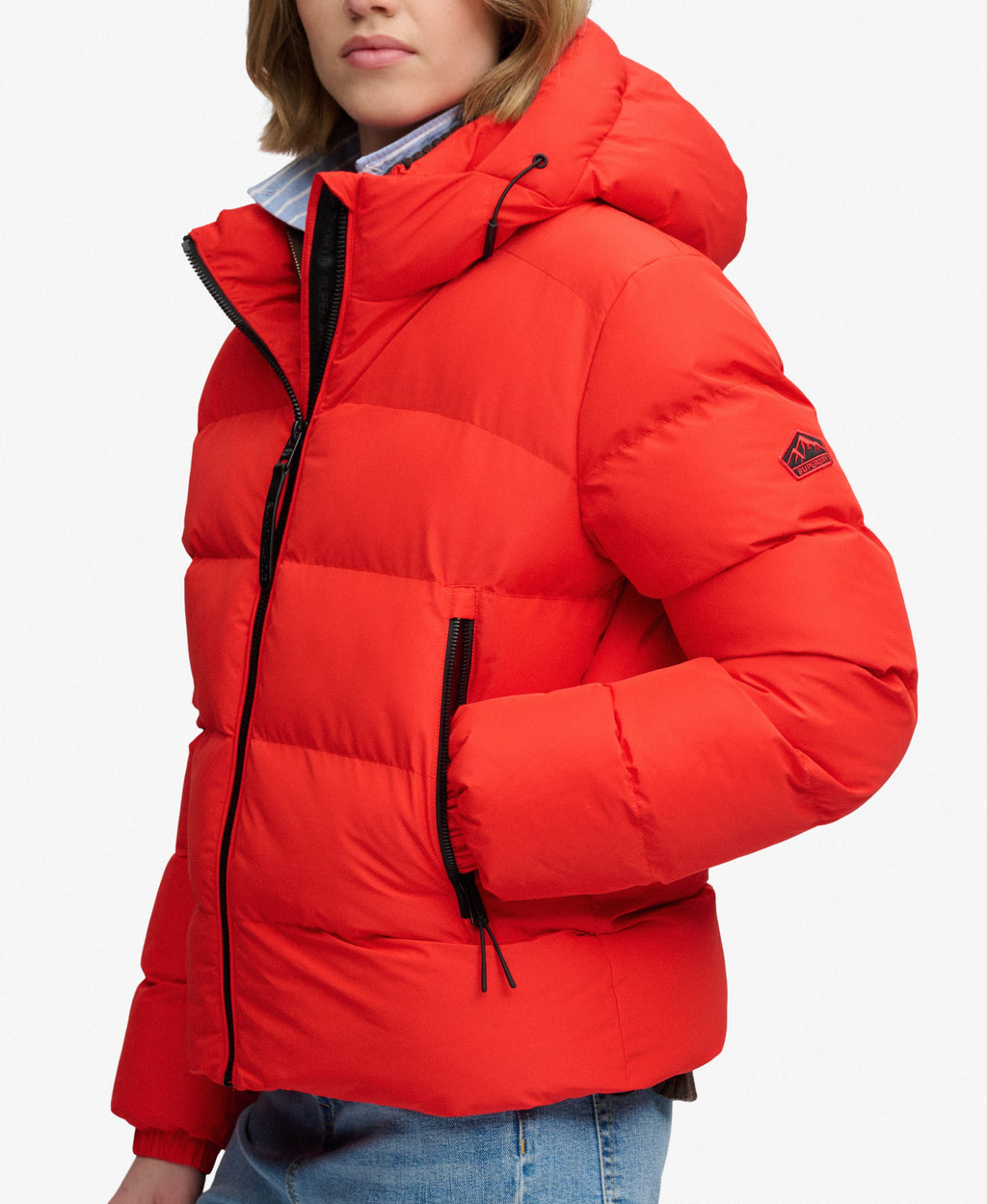 Hooded Sports Puffer Jacket