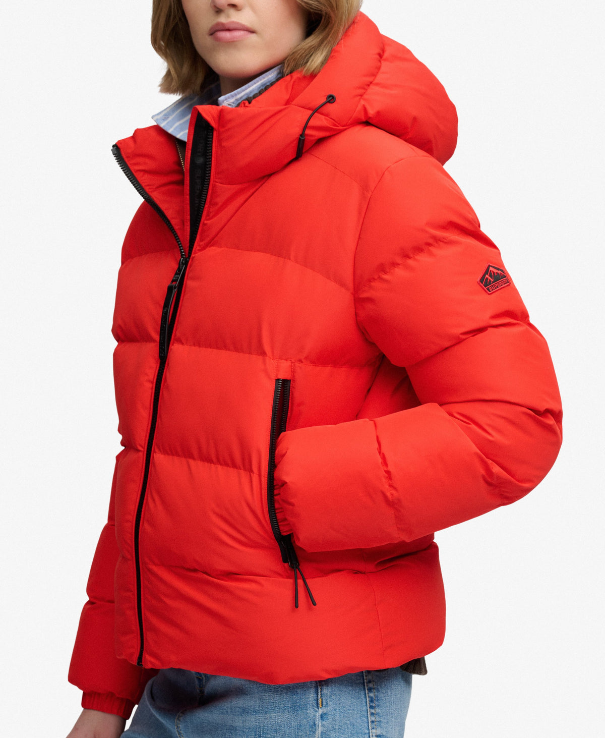 Hooded Sports Puffer Jacket