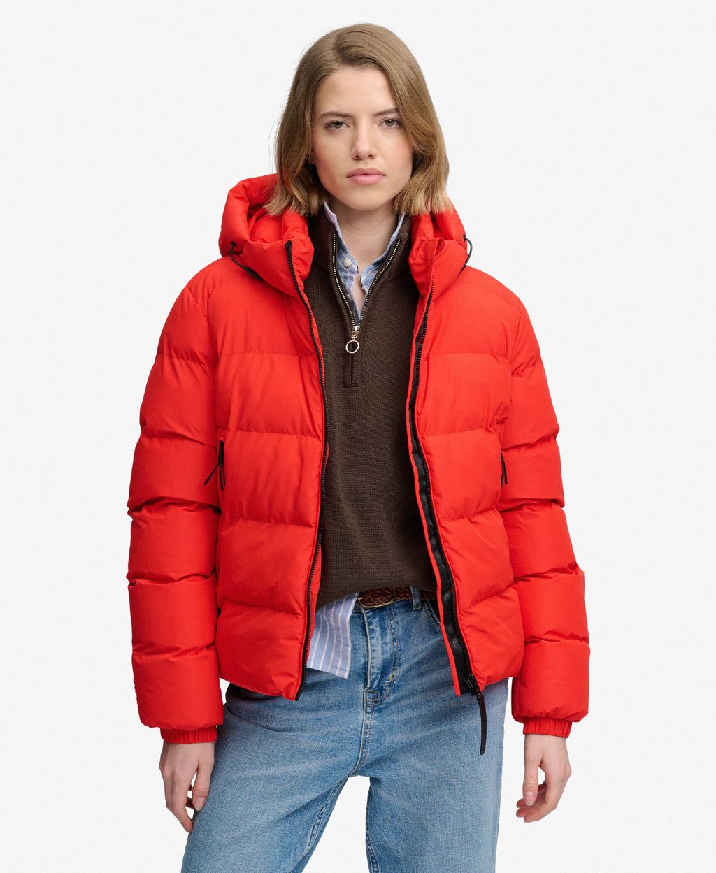 Hooded Sports Puffer Jacket