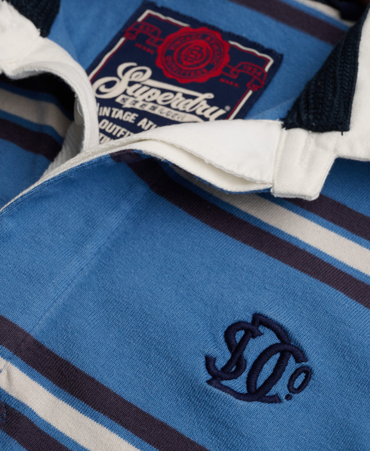 Vintage Athletic Stripe Rugby Top